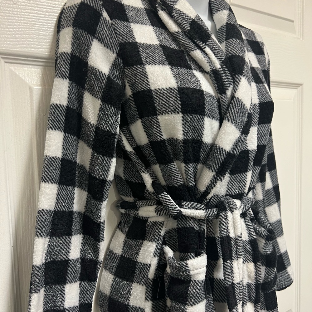 Rene Rofi Girls Mini Checkered Robe - Picture 6 of 9